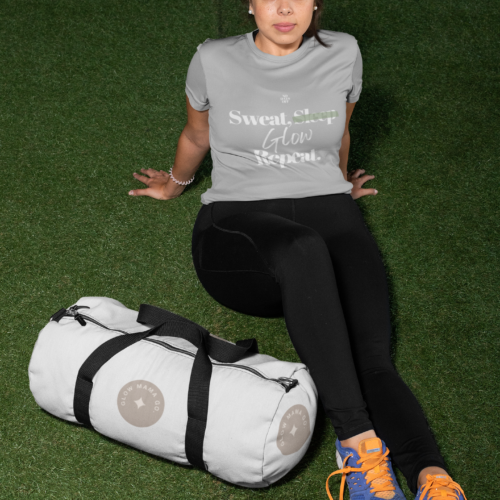 Sweat, Glow, Repeat Tee – Move with Purpose